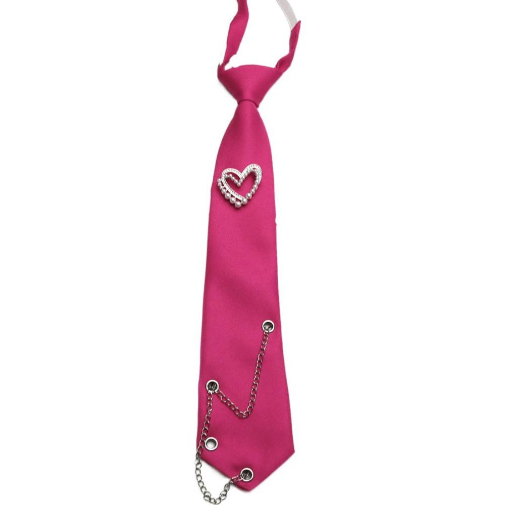 Black Long Necktie Korean Style Shirt Tie Temperament Love Heart Tie  Performance