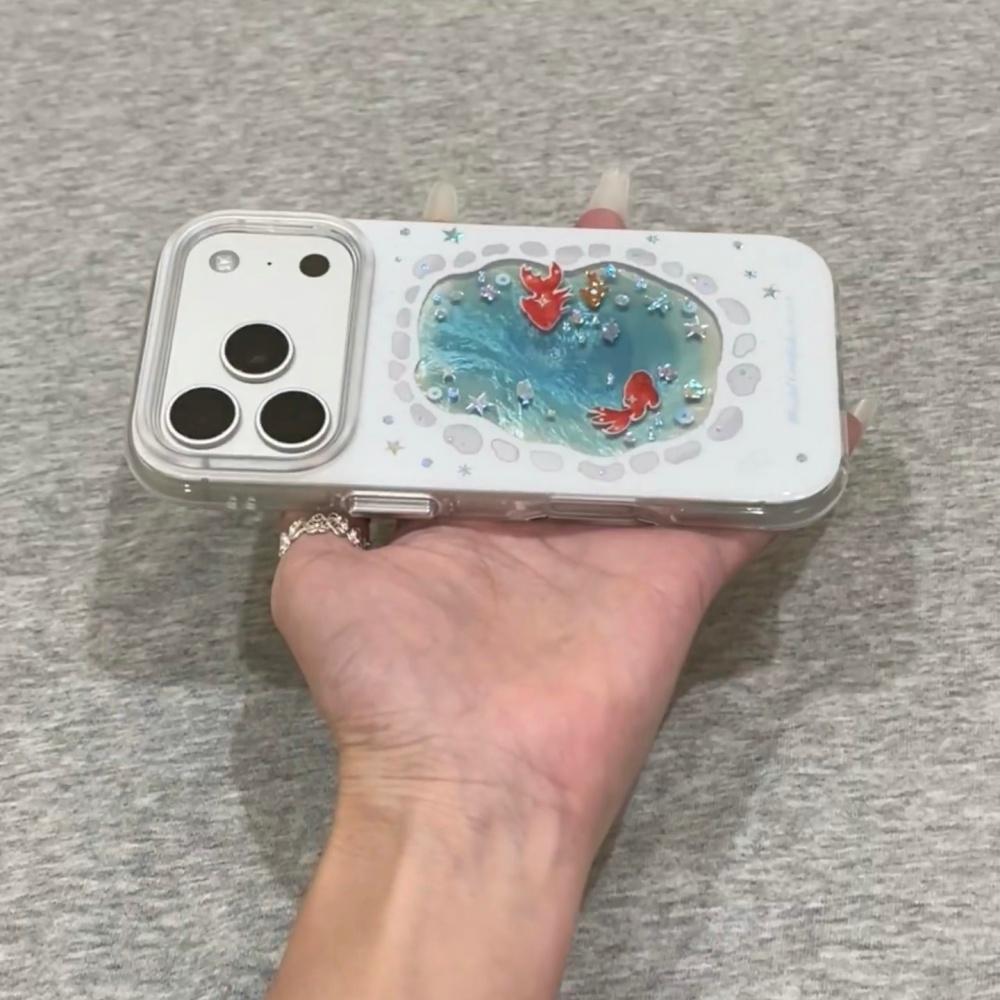 Милый и свежий кулон с рыбкой кои Hanfeng подходит для чехла Apple iPhone, новый женский нишевый двухслойный всесторонне защищающий от падений