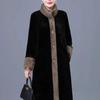 Luxury Faux Mink Fur Coat for Plus Size Women Winter Fashion Mom Outerwear Stand Collar Loose Fit Elegant Jacket