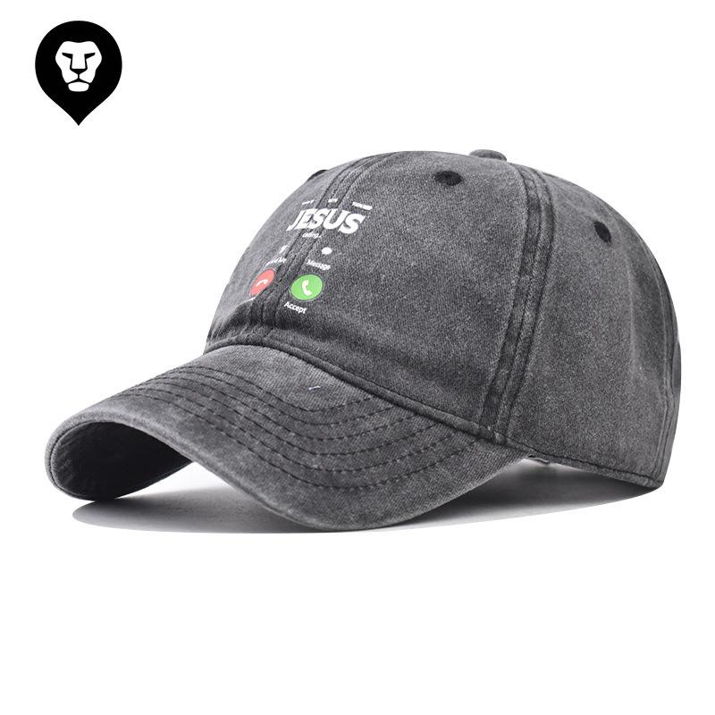 Cotton Give Jesus a Call Baseball Cap Male Female Outdoor Mom English Cap