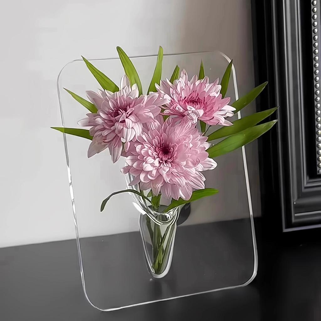 Photo Frame, Vase, Light Luxury, High-end Desktop Decoration, Decorative Ornament, Living Room Entrance, Hydroponic Flower Arrangement
