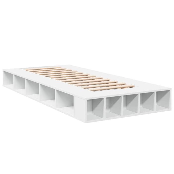 VidaXL Cadre de lit blanc 90x190 cm bois d'ingénierie, lit, lit de rangement, cadre de lit simple, lit simple, meuble de 3280524