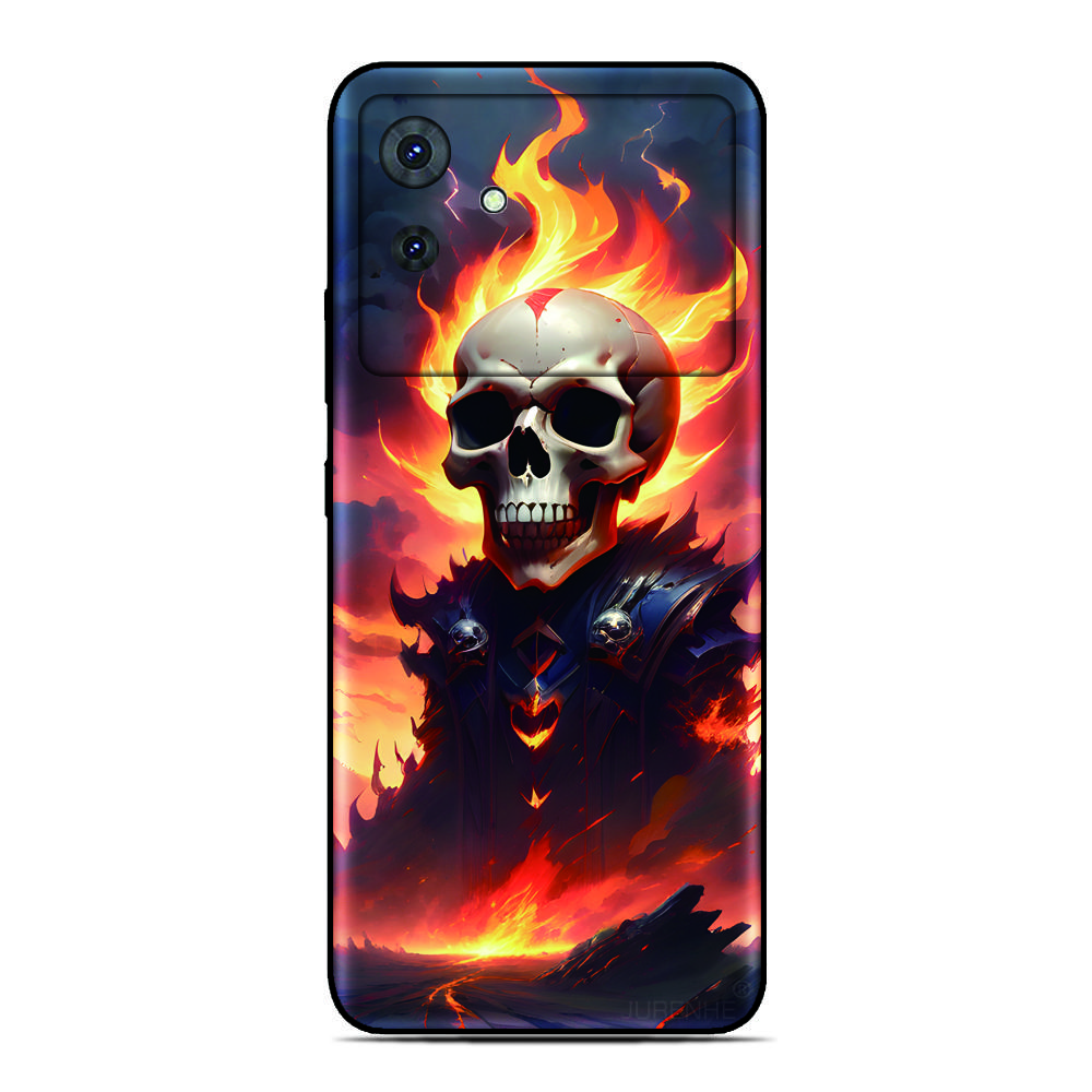 Flame Skull Phone Case For Blackview Wave 9C 8C 6C Shark 9 Color 8 Oscal C80 C70 C60 C30 C20 Pro Flat 2 1C 2C Tiger 13 12 Cover