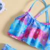 Girls' Fish Scale Print Bikini Swimsuit