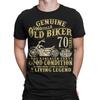Оригинальная футболка 70-й День Рождения Старого Байкера| Подарок Байкеру| Винтажный Мотоцикл #TA-06