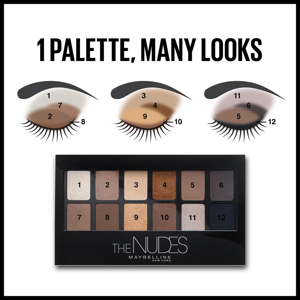 Maybelline Палетка The Nudes 12 оттенков In The Nudes Импортная