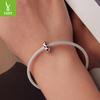 Red Love Oil Drop Positioning Buckle Accessories Classic Romantic Heart S925 Sterling Silver Bead Spacer