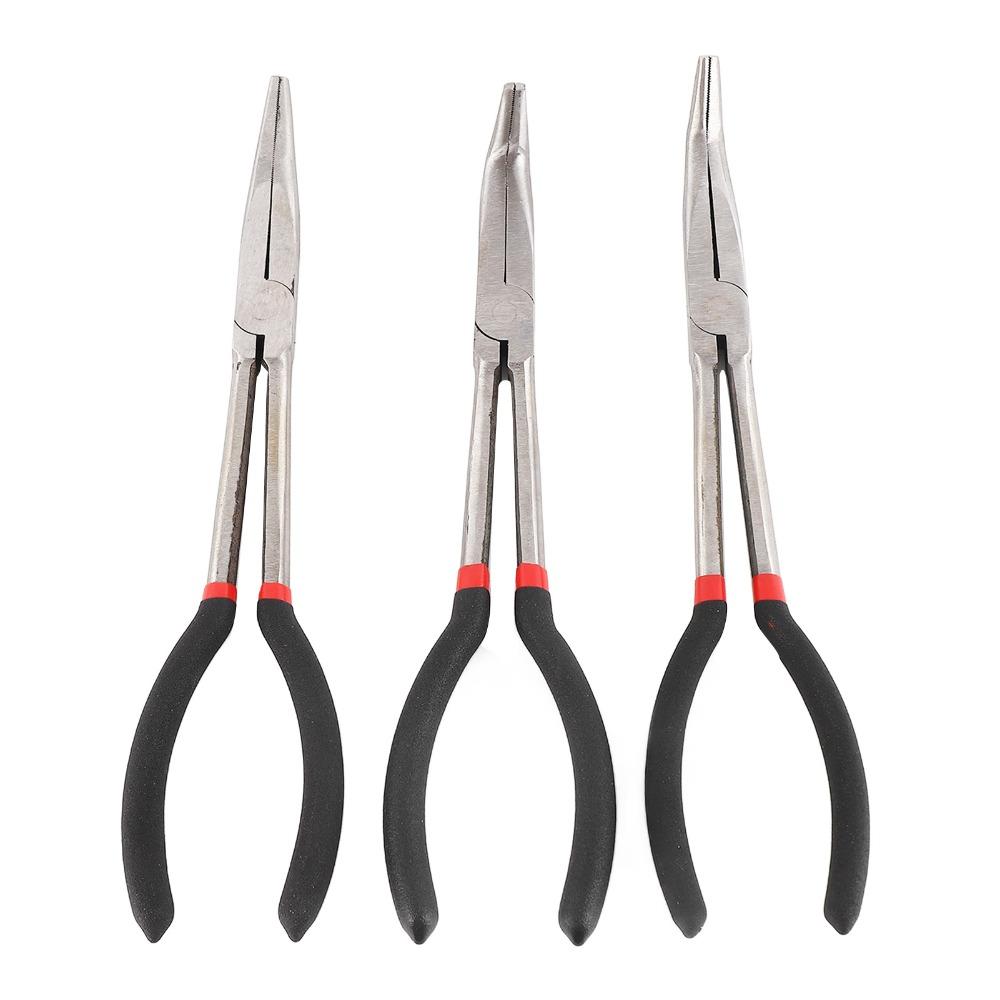 3pcs Insulated Comfort Grip Handles Long Nose Pliers Precision Long Nose Pliers  Wire Bending