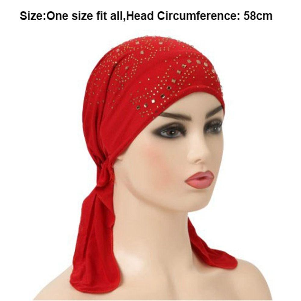 With Many Stones Wind Cotton Hat Bandana Casual Chemotherapy Hat Women National
