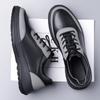 Fashion 2025 New Casual Leather Mens Thick Bottom Shoes High Quality Outdoor Non-slip Comfy Sneakers High Quality Lace-Up Designer Flats