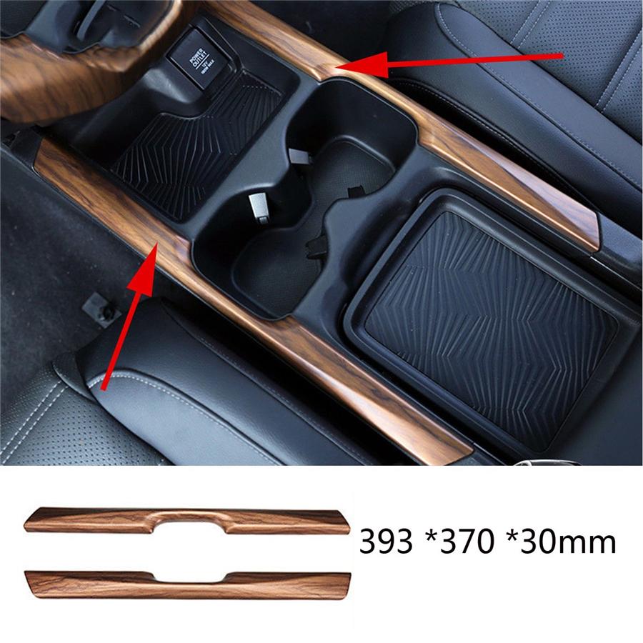 3 шт. Держатель для стакана с водой с отделкой в полоску под персиковое дерево и накладка на ручку переключения передач под дерево, подходит для Honda CR-V 2017-2019