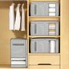 Gray Clothes Organizer Bag, Quilt Storage Bag, Wardrobe Clothes Sorting Bag, With Window Storage Bag Waterproof Storage Bag