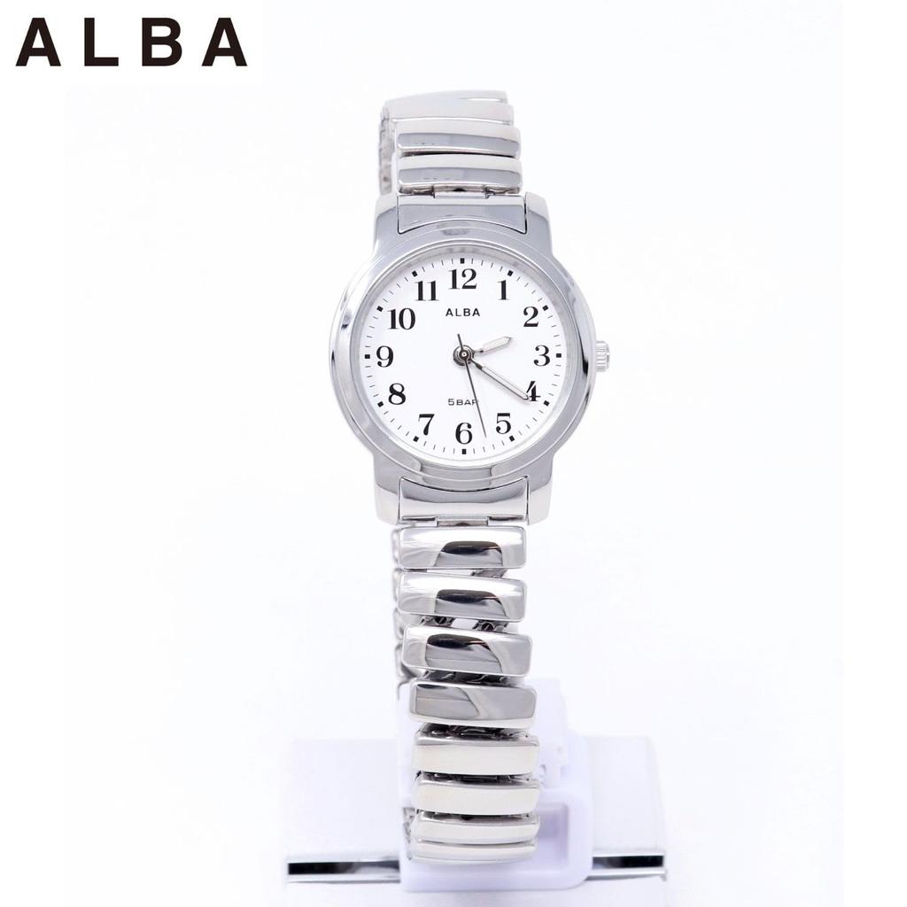 Часы Seiko Watch Alba женские кварцевые из нержавеющей стали, водонепроницаемые, для повседневной жизни, аналоговые SEIKO ALBA (5 АТМ) (АЕГК441 (Циферблат белый, корпус