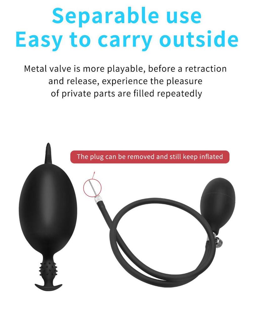 Надувной силиконовый анальный дилататор в виде угря для мужчин и женщин - Супердлинный задний мастурбатор.