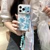 Эстетичный синий лазерный чехол для iPhone 17 Pro Max с изображением золотой рыбки - Акриловый, Совместим с Apple 15/16/14P