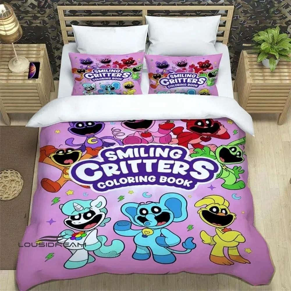 3D Мультяшный Постельный Комплект S-smiling critters С Принтом Постельный Комплект С Наволочкой Пододеяльник Мягкий Королевский Размер Домашний Текстиль