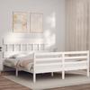 VidaXL Bed Frame with Headboard White 160x200 Cm Solid Wood 3195167