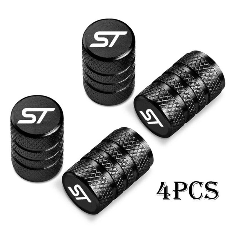 YJBU1 For Ford ST FOCUS 2 3 Mondeo Fiesta Kuga MK2 MK3 MK4 Car Wheel Tire Valve Caps Tyre Stem Covers Airdust Waterproof