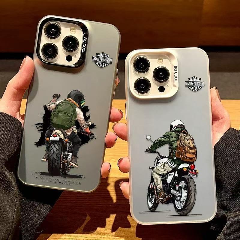 Чехол для телефона с изображением мальчика на мотоцикле, подходит для iPhone 16, Apple 15 Pro Max/14/13 Pro/12/11