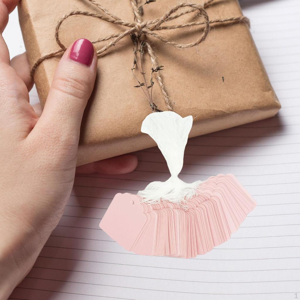 100 шт. подарочных бирок с веревкой, ценовая строка ценник этикетки упаковка маркировка