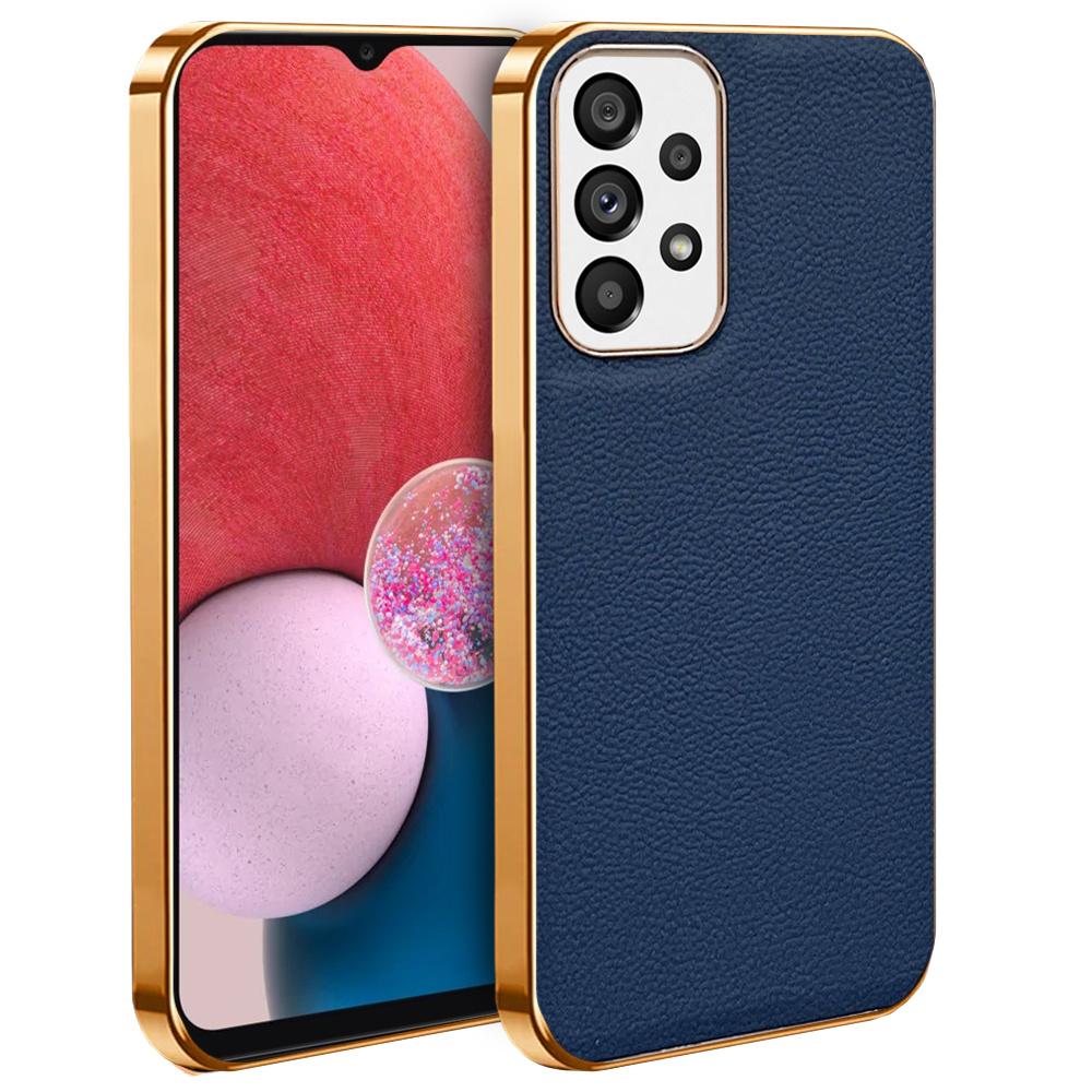 Case for Samsung Galaxy A13 4G, Cowhide Leather, blue