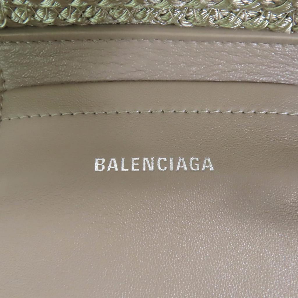 BALENCIAGA Shoulder Bag Ibiza Small Basket bag khaki Women 695612 Used