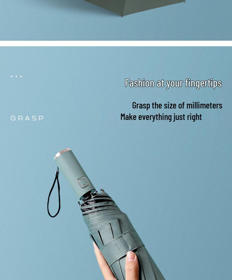 Men's Minimalist Nordic-Style Fully Automatic Folding Umbrella for Rain or Shine