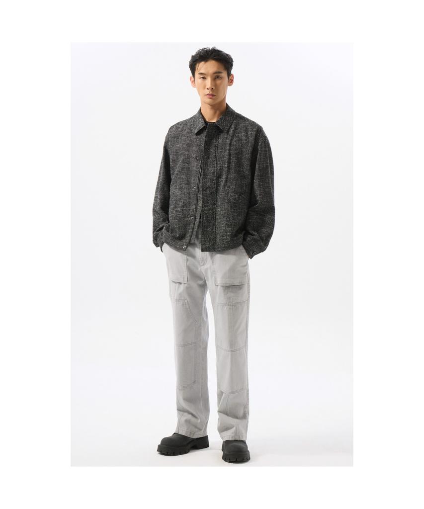 Customellow Black Marzotto Tweed Jacket_Cwjas25101Bkx