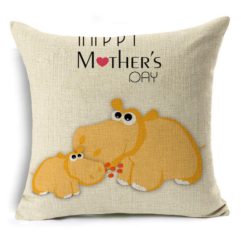 Новый подарок на День матери Текст Любовь Узор Наволочка Лен Принт Декоративная подушка Наволочка