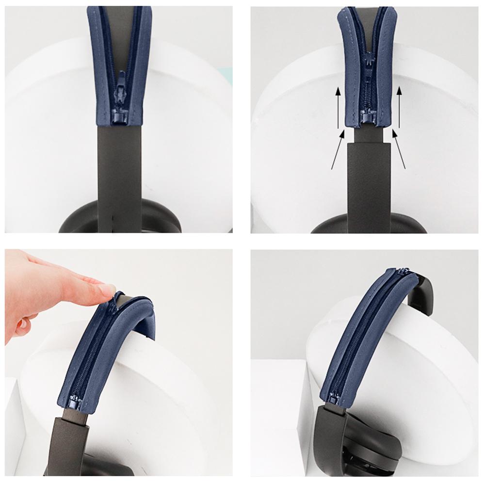 For Sony WH-XB910N Headphone Head Beam+Earpad Covers Set Silicone Protective Sleeve