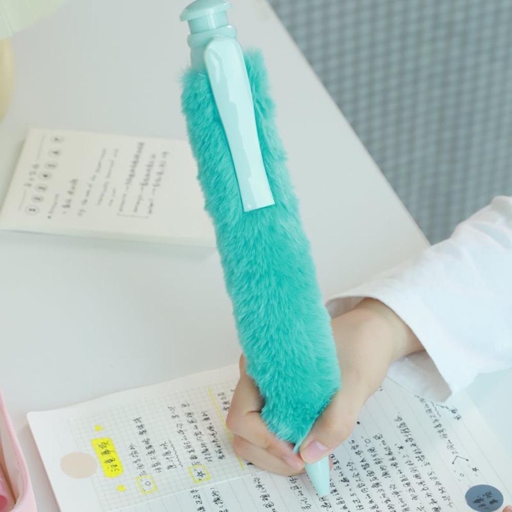 Pink Giant Ballpoint Pen Creative Pressing Pressure Reducing Pen Cute  Plush Pen  Children