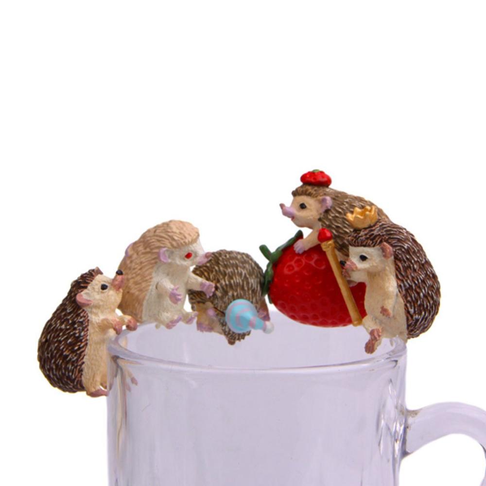 Мох Пейзаж Маленькая Статуэтка Из Смолы Украшение Фигурка Животного Украшения Миниатюрный Ежик