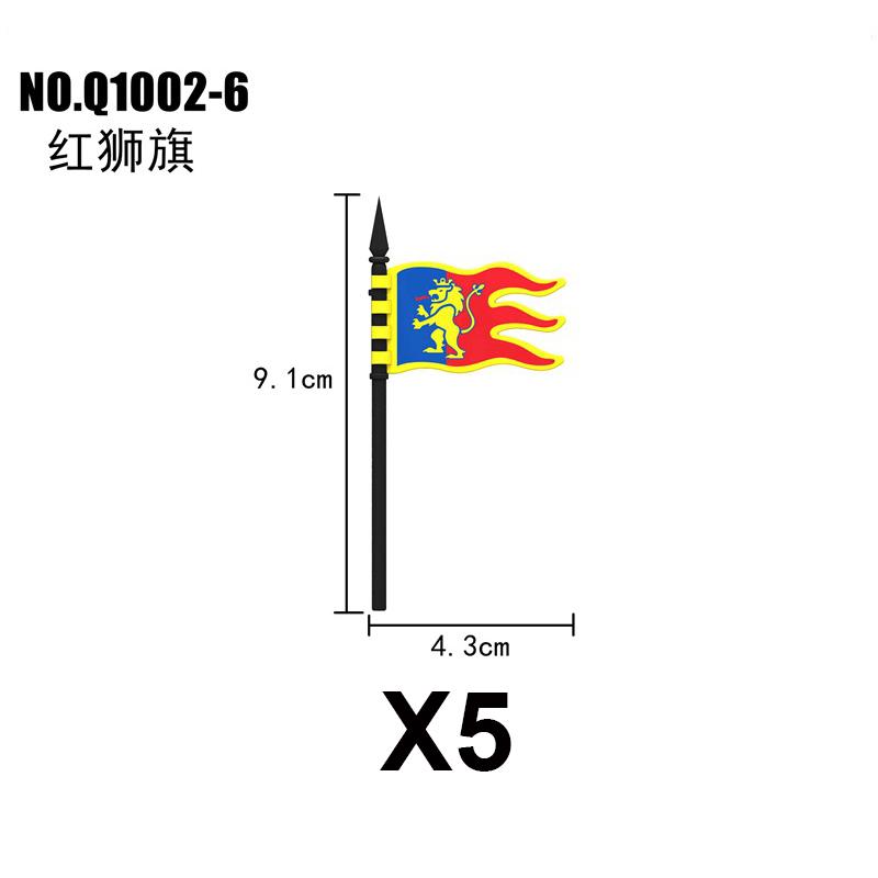 Военные Строительные Блоки Средневековый Солдат Рыцари Снаряжение Скакун Боевой Конь Флаг Волка Жилеты Щиты Огненный Дракон Мини Кирпич Игрушка