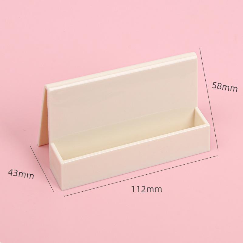 Настольная подставка для визитных карточек, держатель для заметок, ящик для хранения, пластиковый органайзер для карточек для офиса, милые настольные аксессуары