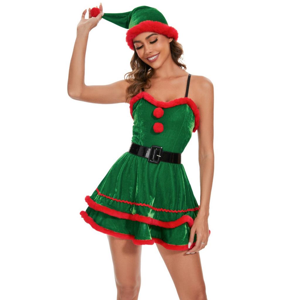 Women's Christmas Party Holiday Party Hooded Suit Costume