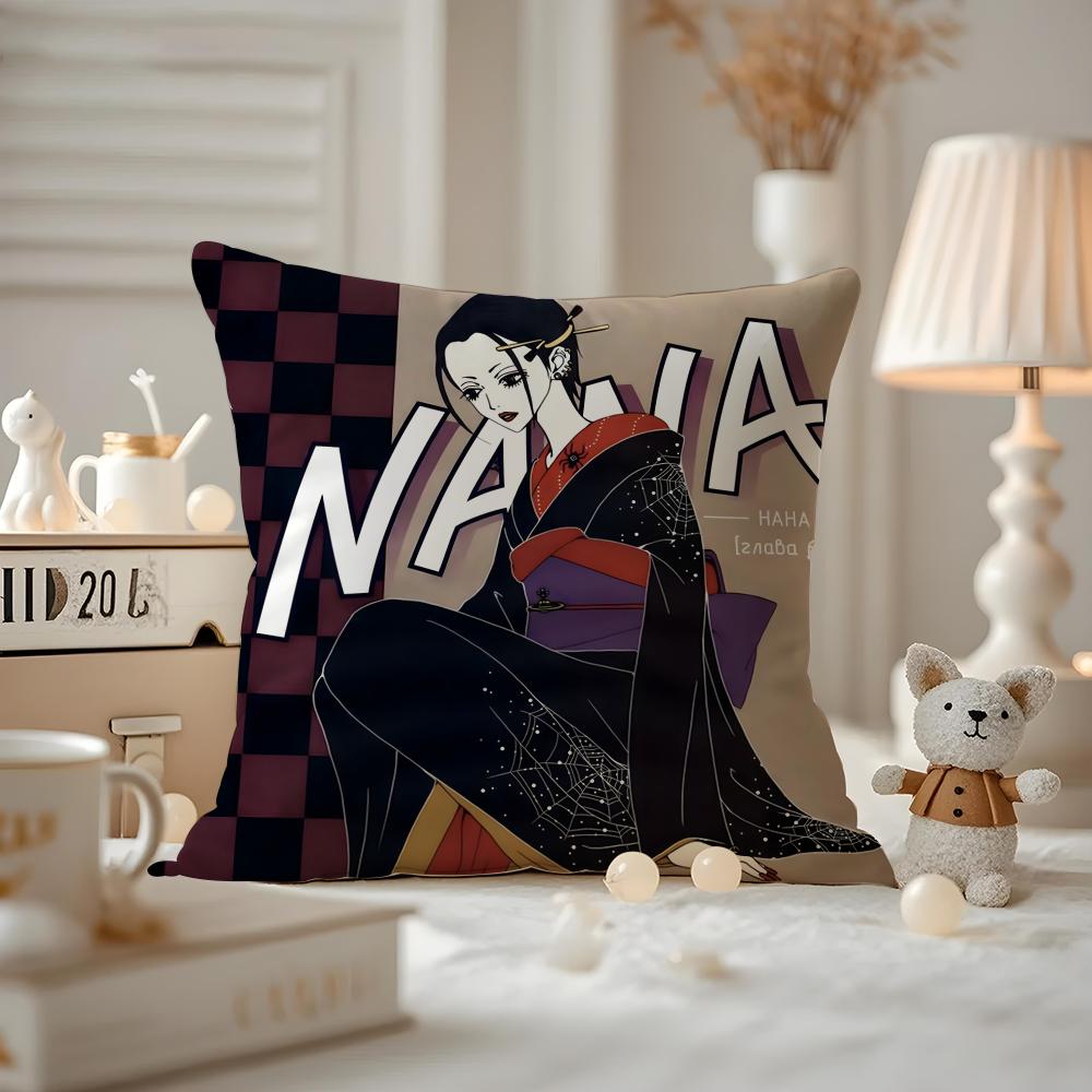 Anime Arrival NNana Cushion Cover Antidustmite Pillowcase Invisible zipper silky short plush Sofa cushion cover