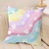 Colorful Daisies Cushion Cover Silky Short Plush DoubleSided Printed Pillow Case for Sofa All Seasons Home Decor Gift