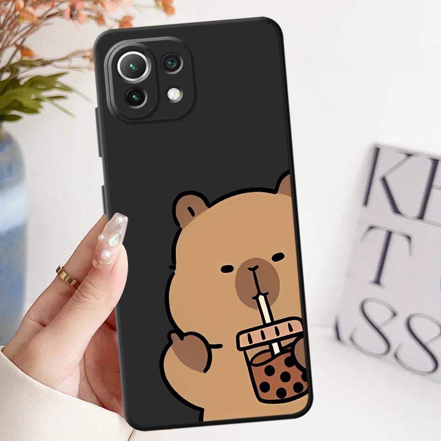 Чехол для Xiaomi Mi 12X 12T Pro 10T 11 13 Lite 12 14 11T Funda Чехол для телефона Смешная капибара