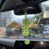 1 шт. Милая лягушка, подвеска для автомобиля, ручная работа, 3 зеленых лягушки, колокольчик, подвеска-мешочек, украшение для подвешивания на зеркало заднего вида автомобиля