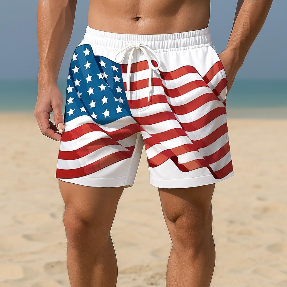 Мужская Флаг 4 июля США. Плавательные шорты Board Shorts к 250-летию американского флага