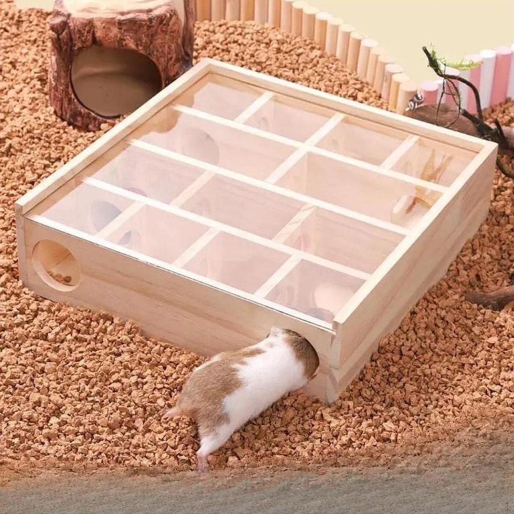 Hamster Toy Pet Habitat Shelter Multi Chamber Hideout Tunnel Container House Maze