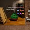 Вулканический увлажнитель USB с имитацией пламени, 7-цветная подсветка для спальни