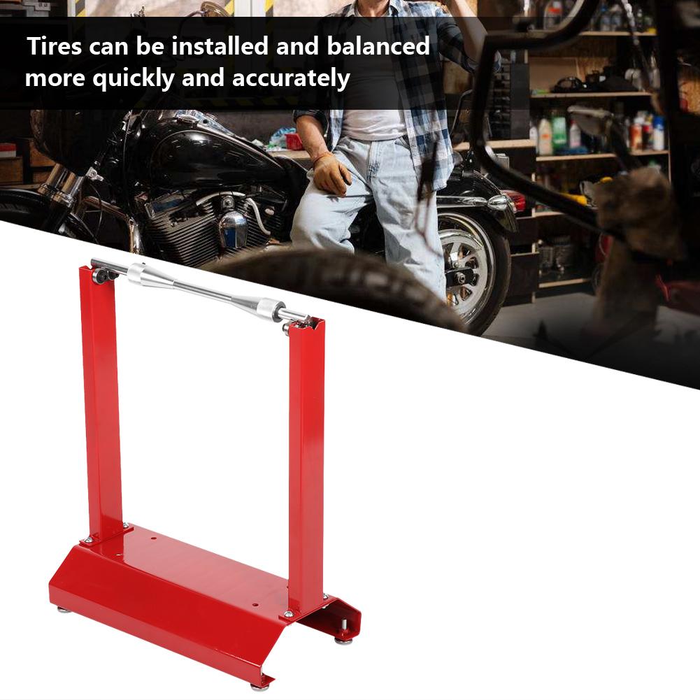 Motorcycle Red Wheel Balancer Balancing Stand Maintenance Rack