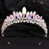 New Alloy Color Bridal Crown Wedding Dress Crown Tiara Holiday Crystal Crown