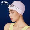 Li-Ning Унисекс силиконовая шапочка для плавания с цветочным принтом для длинных волос