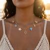 Серия «Океан» Золотой цвет Звезда Ракушка Раковина Подвеска Ожерелье для Женщин Кокосовая Пальма Жемчуг Металл Чокер Пляжная Вечеринка Украшения Подарок