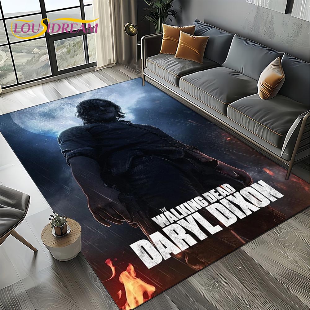TWD Ходячие мертвецы Рик Дэрил Хоррор ТВ Ковер Коврик для Гостиной Спальни Дома Украшение Дивана, Детский Коврик Нескользящий Напольный Коврик