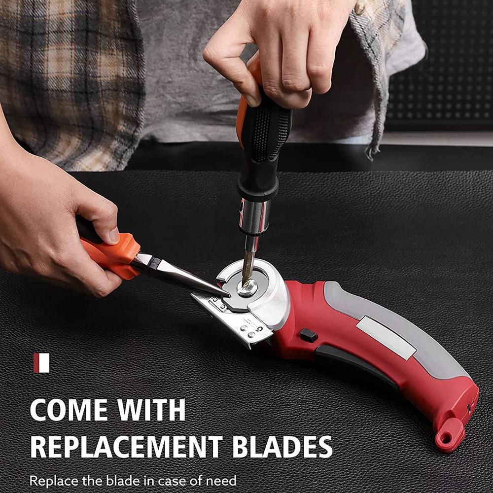 2000mAh Portable Cordless Electric Round Scissors Electric Scissors Shear Cloth Cutter Fabric Cutting Machine Kit Cutting Tool