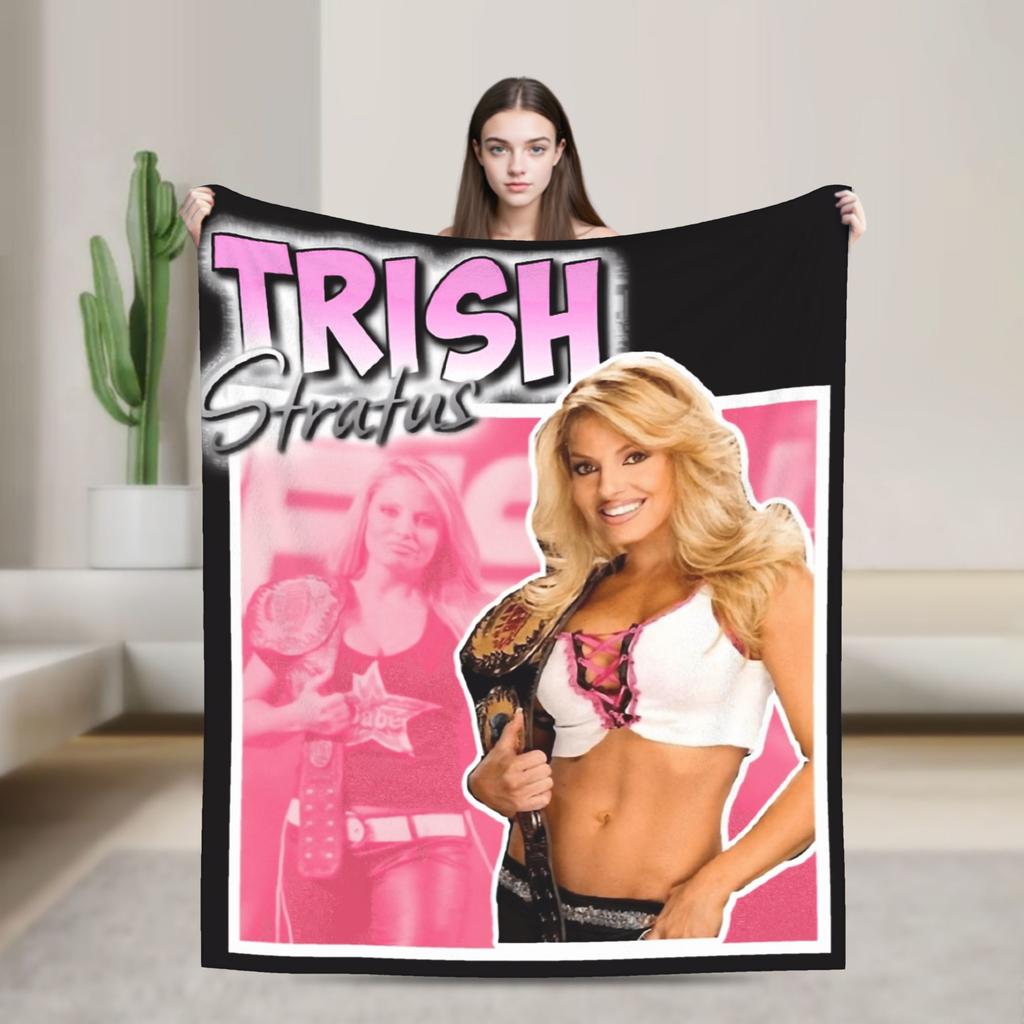 Super Warm Blanket Camping AJ Lee Wrestling Divas Throw Blanket Flannel Bedspread For Outdoor Novelty Sofa Bed Cover