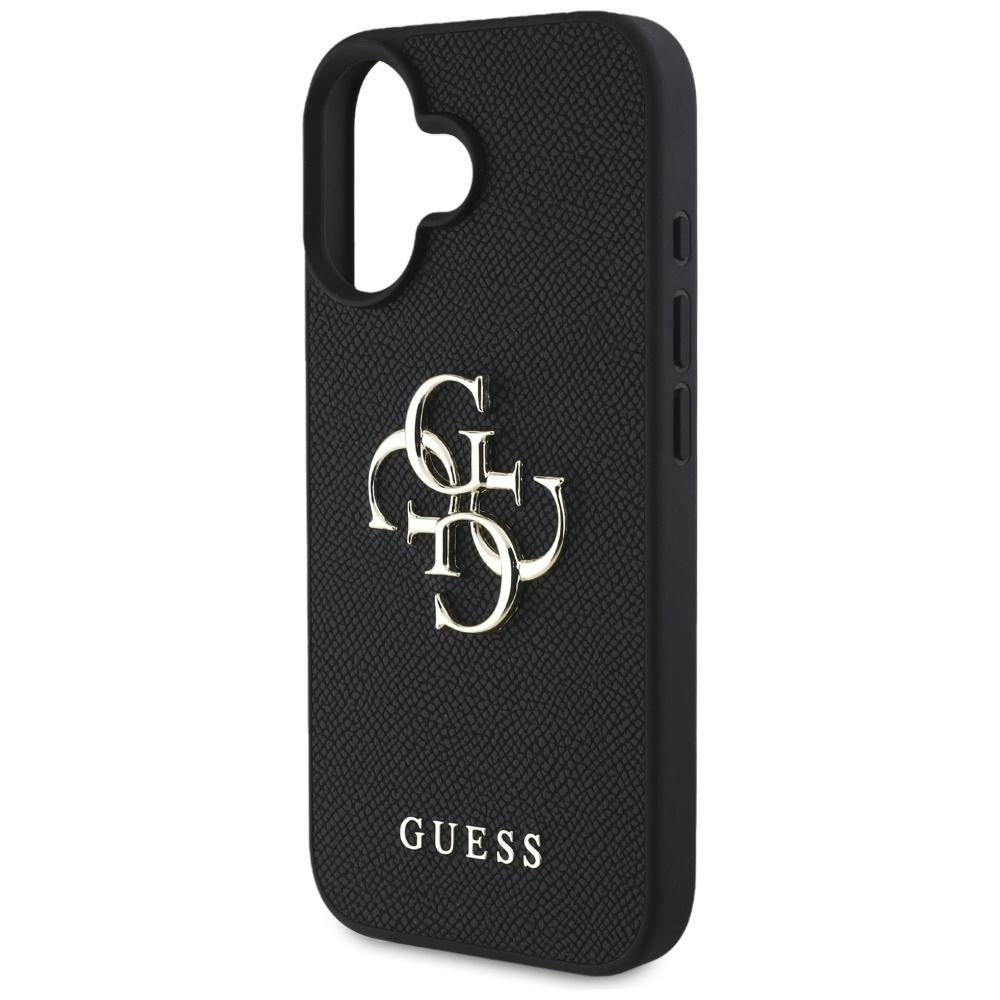 Etui do iPhone 16 Guess Grained Classic Logo Czarne